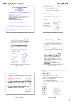 171S4.5q Rational Functions - Cape Fear Community College