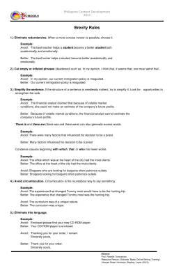 Brevity Rules
