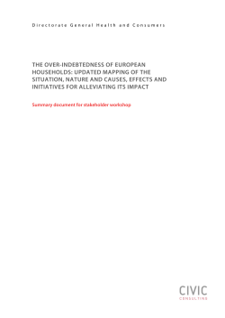 the over-indebtedness of european households: updated mapping