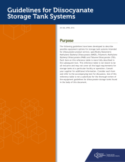 Guidelines for Diisocyanate Storage Tank Systems