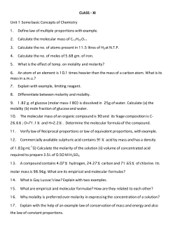CLASS - XI Unit 1 Some basic Concepts of Chemistry 1. Define law