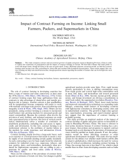 Impact of Contract Farming on Income