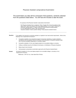 PA Jurisprudence Exam Study Guide