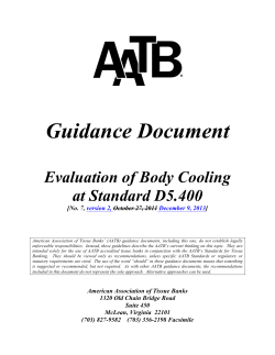AATB Guidance Document No. 7 v2, Eval of Body Cooling (w