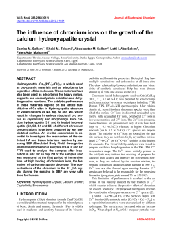 The influence of chromium ions on the growth of the calcium