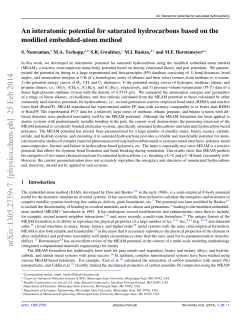 An interatomic potential for saturated hydrocarbons based on the