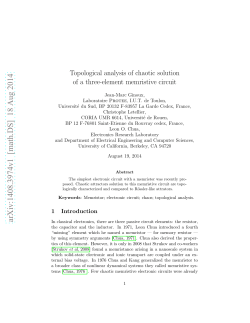 Topological analysis of chaotic solution of three