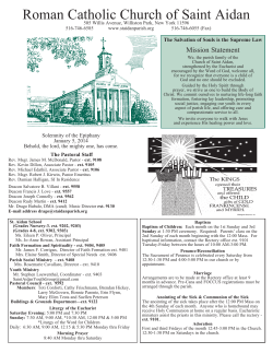 View Bulletin - St Aidan Parish