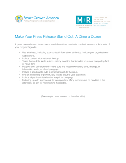 Make Your Press Release Stand Out: A Dime a Dozen