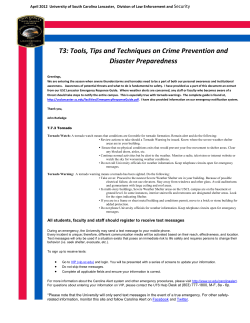 T3: Tools, Tips and Techniques on Crime
