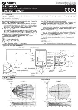 features option 2.detection area 1.description and operation