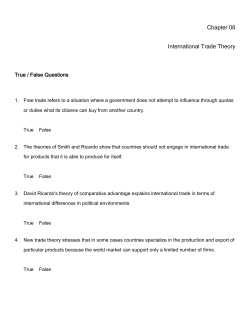 Chapter 06 International Trade Theory