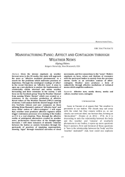 manufacturing panic:affect and contagion through weather news