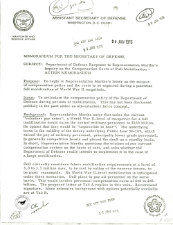 1976-01-24 To John Murtha re Military Compensation