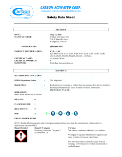 Activated Carbon Safety Data Sheet
