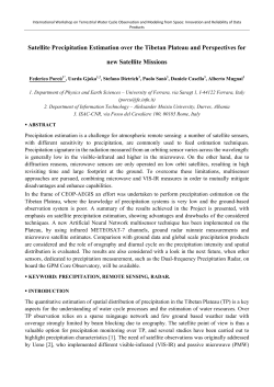 Satellite Precipitation Estimation over the Tibetan Plateau and