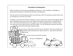 Countdown to Kindergarten