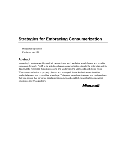 Microsoft: Strategies for Embracing Consumerization