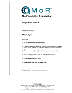 sample paper - BCS Certifications