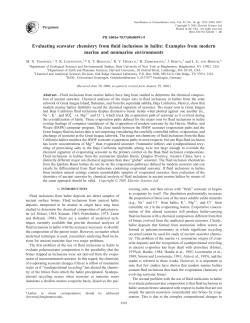 Evaluating seawater chemistry from fluid inclusions in halite