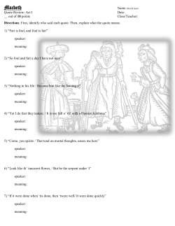 Macbeth Quote Review