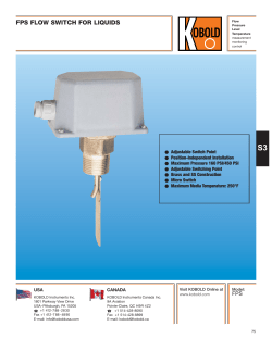 fps flow switch for liquids - Process Controls And Instrumentation News