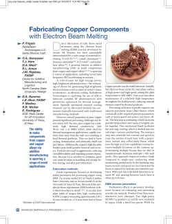 P. Frigola et al., Fabricating Copper Components with Electron