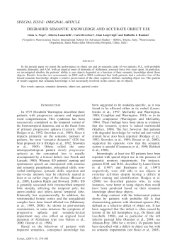 original article degraded semantic knowledge and accurate object use