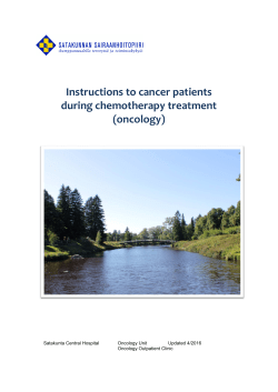 Instructions to cancer patients during chemotherapy treatment