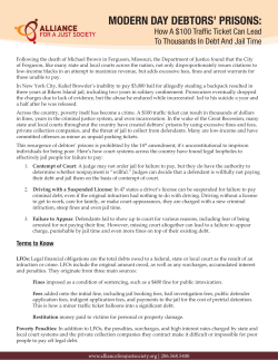 modern day debtors` prisons - Alliance for a Just Society