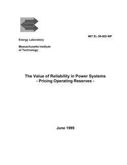 The Value of Reliability in Power Systems