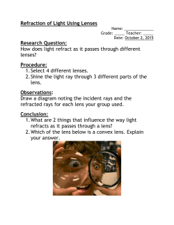 How does light refract as it passes through different lenses?