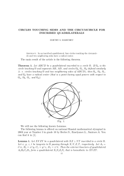 CIRCLES TOUCHING SIDES AND THE CIRCUMCIRCLE FOR