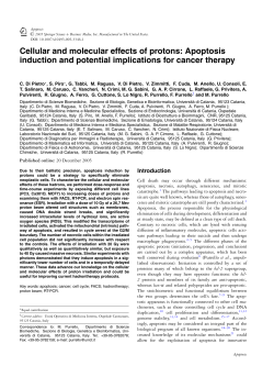 Cellular and molecular effects of protons
