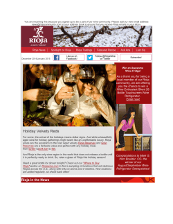 Holiday Velvety Reds - Rioja Wine Cloud Community