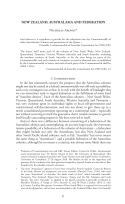 NEW ZEALAND, AUSTRALASIA AND FEDERATION