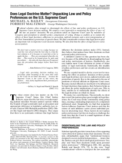 Does Legal Doctrine Matter?