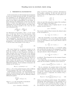 Standing waves in stretched, elastic string