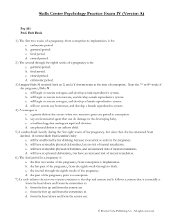 Skills Center Psychology Practice Exam IV (Version A)