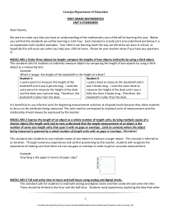 Unit 4 - Parent Letter