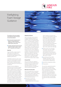 Firefighting Foam Storage Guidance