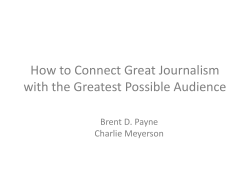How to Connect Great Journalism with the Greatest Possible Audience