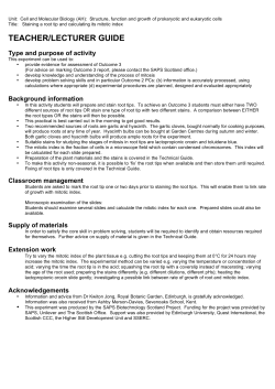 SAPS_Staining a root tip and calculating its mitotic index