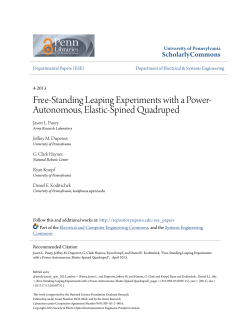 Free-Standing Leaping Experiments with a Power