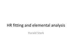 HR fitting and elemental analysis
