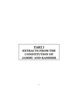 Extracts from the Constitution of Jammu and Kashmir
