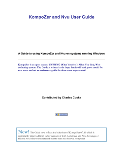 KompoZer and Nvu User Guide