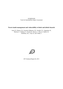 Forest stands management and vulnerability to biotic and abiotic