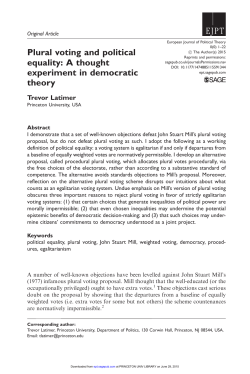 Plural voting and political equality