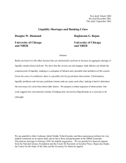 Liquidity Shortages and Banking Crises